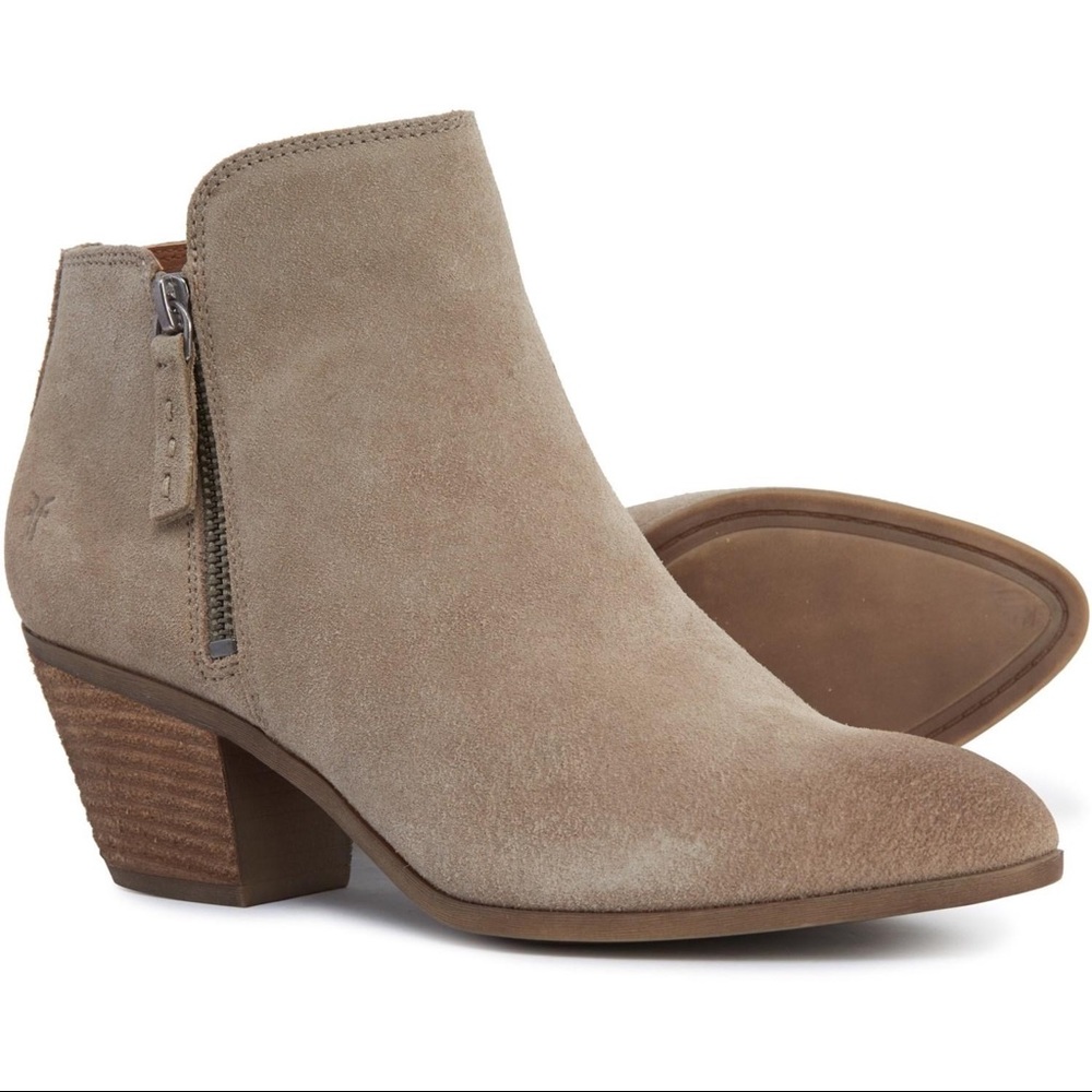 Frye Judith Leather Suede Sand Bootie 6